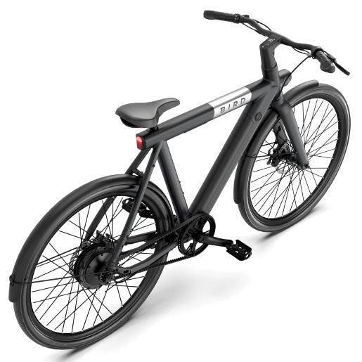 Bird - A-Frame eBike, 500Watt Motor Electric Bike, 50mi Max Range, Embedded Dash Display, Removable Battery, and App Compatible Moped With Pedals 182 - Grey