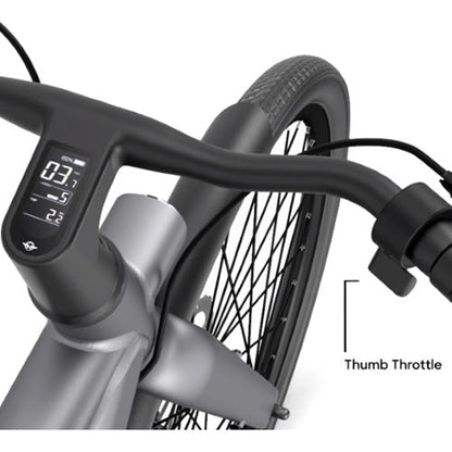 Bird - A-Frame eBike, 500Watt Motor Electric Bike, 50mi Max Range, Embedded Dash Display, Removable Battery, and App Compatible Moped With Pedals 182 - Grey