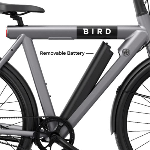 Bird - A-Frame eBike, 500Watt Motor Electric Bike, 50mi Max Range, Embedded Dash Display, Removable Battery, and App Compatible