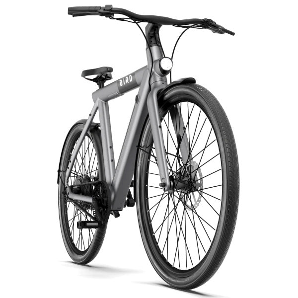 Bird - A-Frame eBike, 500Watt Motor Electric Bike, 50mi Max Range, Embedded Dash Display, Removable Battery, and App Compatible Moped With Pedals 182 - Grey