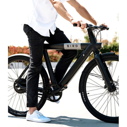 Bird - A-Frame eBike, 500Watt Motor Electric Bike, 50mi Max Range, Embedded Dash Display, Removable Battery, and App Compatible Moped With Pedals 182 - Grey