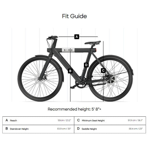 Bird - A-Frame eBike, 500Watt Motor Electric Bike, 50mi Max Range, Embedded Dash Display, Removable Battery, and App Compatible