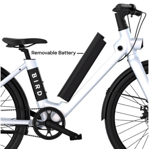 Bird - V-Frame eBike, 500Watt Motor Electric Bike, 50mi Max Range, Embedded Dash Display, Removable Battery, and App Compatible