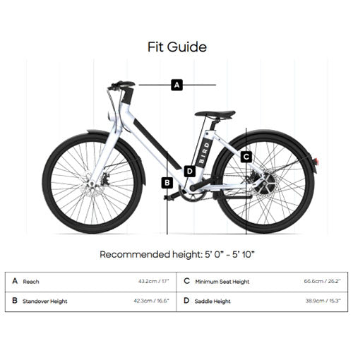 Bird - V-Frame eBike, 500Watt Motor Electric Bike, 50mi Max Range, Embedded Dash Display, Removable Battery, and App Compatible
