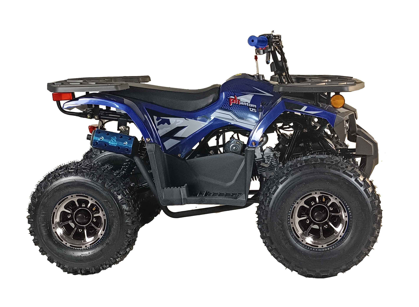 Vitacci Phantom 125cc with Aluminum Rims, Mid Size Youth ATV, Automatic with Reverse, Double Arm Suspension, CDI Ignition, 4 Stroke Air Cooled.