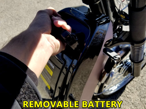 Chopstick 48 Volt 500W Electric Bicycle Scooter Moped Bike With Pedals - BLW CHOPSTICK - 182 - Black