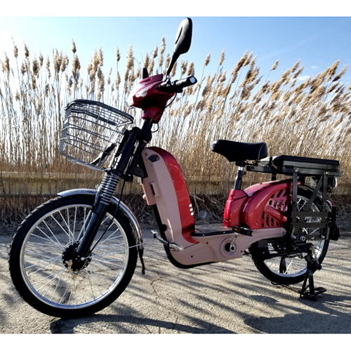 Chopstick 48 Volt 500W Electric Bicycle Scooter Moped Bike With Pedals - BLW CHOPSTICK - 182 - Red