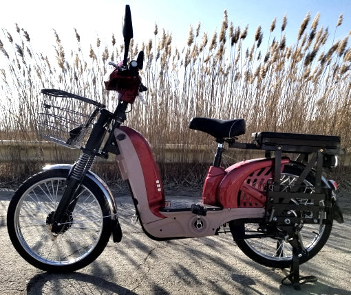 Chopstick 48 Volt 500W Electric Bicycle Scooter Moped Bike With Pedals - BLW CHOPSTICK - 182 - Red