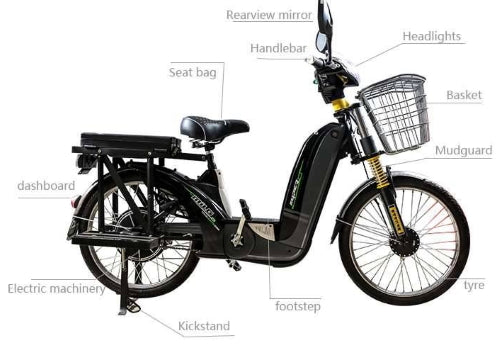 GSI - Chopstick 48 Volt 500W Electric Bicycle Scooter Moped Bike With Pedals - BLW CHOPSTICK - 182