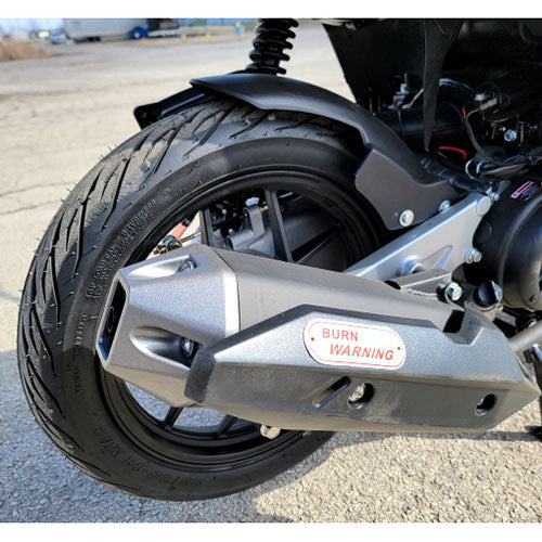 200cc 4 Stroke EFI Gas Moped Scooter W/ LED Lights - CLASH 200 BLUE Without Pedals 182