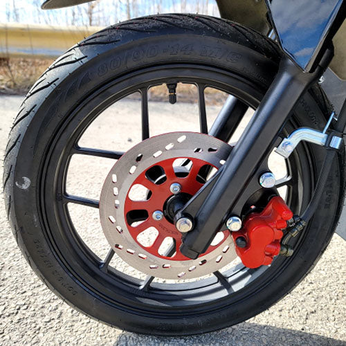 200cc 4 Stroke EFI Gas Moped Scooter W/ LED Lights - CLASH 200 BLUE Without Pedals 182