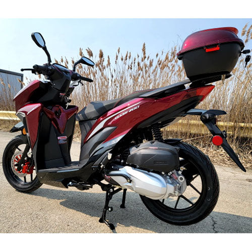 200cc 4 Stroke EFI Gas Moped Scooter W/ LED Lights - CLASH 200 RED Without Pedals 182
