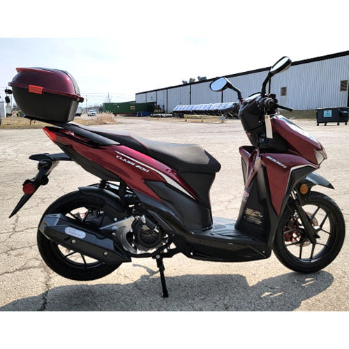 200cc 4 Stroke EFI Gas Moped Scooter W/ LED Lights - CLASH 200 RED Without Pedals 182