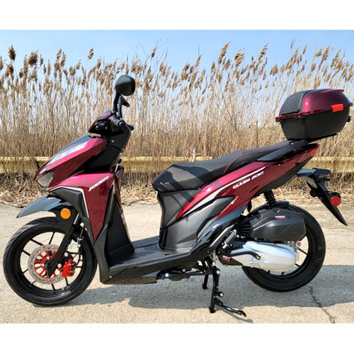 200cc 4 Stroke EFI Gas Moped Scooter W/ LED Lights - CLASH 200 RED Without Pedals 182
