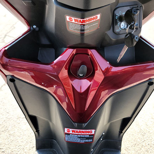 200cc 4 Stroke EFI Gas Moped Scooter W/ LED Lights - CLASH 200 RED Without Pedals 182