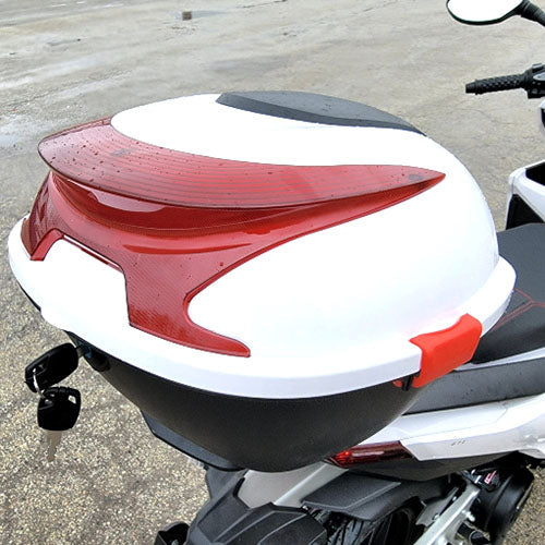 200cc 4 Stroke EFI Gas Moped Scooter W/ LED Lights - CLASH 200 WHITE Without Pedals 182