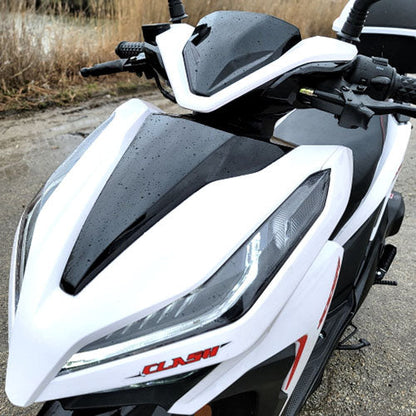 200cc 4 Stroke EFI Gas Moped Scooter W/ LED Lights - CLASH 200 WHITE Without Pedals 182