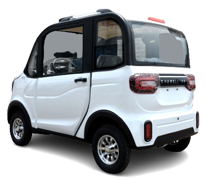 Electric Golf Car 4 Seater Small LSV Low Speed Vehicle Golf Cart 4 Seater 60v GSI Coco Coupe Scooter Car - White