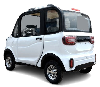 Electric Golf Car 4 Seater Small LSV Low Speed Vehicle Golf Cart 4 Seater 60v GSI Coco Coupe Scooter Car - White