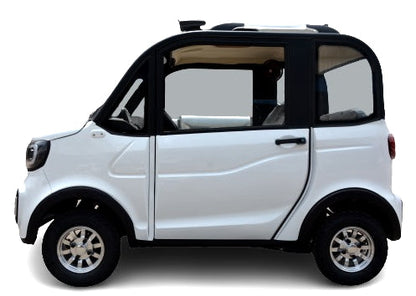 Electric Golf Car 4 Seater Small LSV Low Speed Vehicle Golf Cart 4 Seater 60v GSI Coco Coupe Scooter Car - White