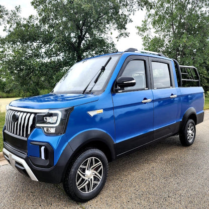 LSV Four Passenger Electric Coco Truck Low Sped Vehicle Golf Cart With AC & Heat - BLUE