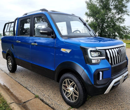 LSV Four Passenger Electric Coco Truck Low Sped Vehicle Golf Cart With AC & Heat - BLUE
