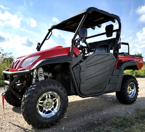 650cc 4x4 UTV 4 Seater Golf Cart Contender Edition Utility Vehicle EFI W/Upgraded Rims & Rear Seat - Comrade 650