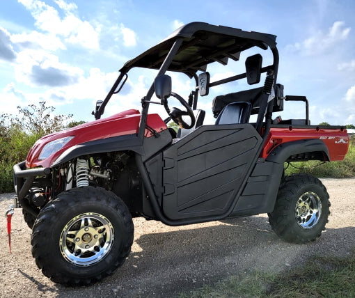 650cc 4x4 UTV 4 Seater Golf Cart Contender Edition Utility Vehicle EFI W/Upgraded Rims & Rear Seat - Comrade 650