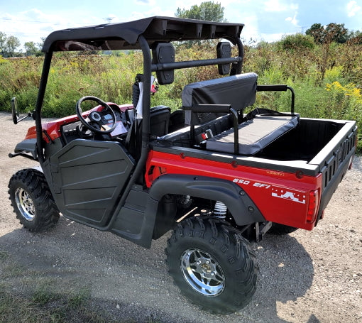650cc 4x4 UTV 4 Seater Golf Cart Contender Edition Utility Vehicle EFI W/Upgraded Rims & Rear Seat - Comrade 650