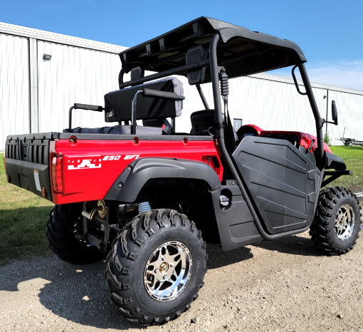 650cc 4x4 UTV 4 Seater Golf Cart Contender Edition Utility Vehicle EFI W/Upgraded Rims & Rear Seat - Comrade 650
