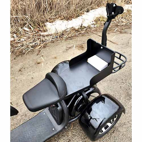 2000W Electric Fat Tire Trike 60V 3 Wheel Scooter Moped Bike w/ Golf Rack Like CityCoco Bike - CT-3G - BLACK