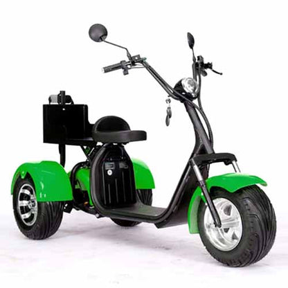 GSI - 2000W Electric Fat Tire Trike 60V 3 Wheel Scooter Moped Bike w/ Golf Rack Like CityCoco Bike - CT-3G