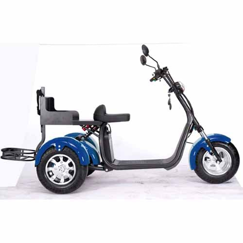 GSI - 2000W Electric Fat Tire Trike 60V 3 Wheel Scooter Moped Bike w/ Golf Rack Like CityCoco Bike - CT-3G
