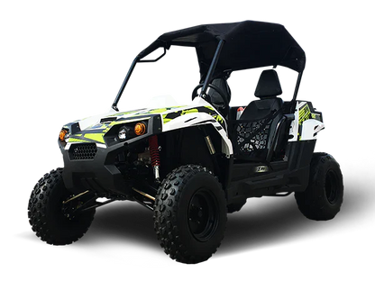 Trailmaster Challenger 200 169cc UTV Live Rear Axle, Over the Shoulder harness, Youth and Adult, Speed Limiter