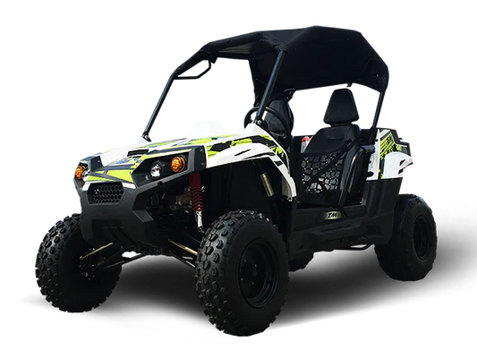 Trailmaster Challenger 200 169cc UTV Live Rear Axle, Over the Shoulder harness, Youth and Adult, Speed Limiter