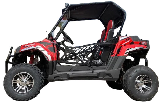 TrailMaster Challenger 200EX EFI UTV Deluxe, Windshield, Push Bar, Chrome Rims, Light bar included