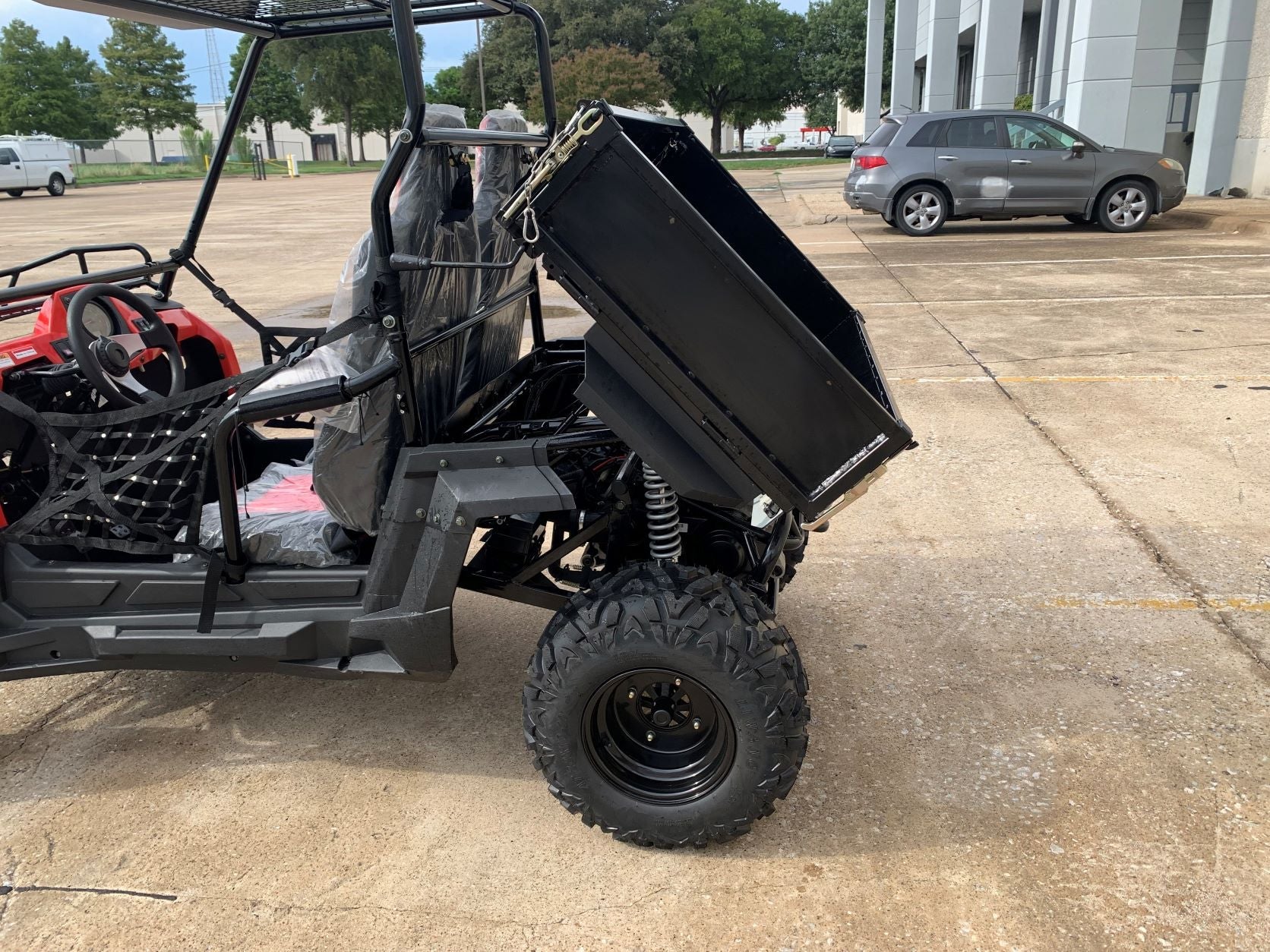 TrailMaster Challenger 200U Back Woods UTV - 168.9cc 11.1HP Engine, Automatic, Front Cargo Rack, Rear Dump Bed, Suitable for Ages 16 & Older