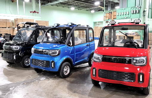 LE Doorless Coco Coupe Electric Golf Car Small LSV Low Speed Vehicle Golf Cart 4 Seater 60v Scooter Car - BEACH EDITION - BLUE