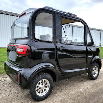 LE Coco Coupe Red Electric Golf Car Small LSV Low Speed Vehicle Golf Cart 4 Seater 60v Scooter Car - Black