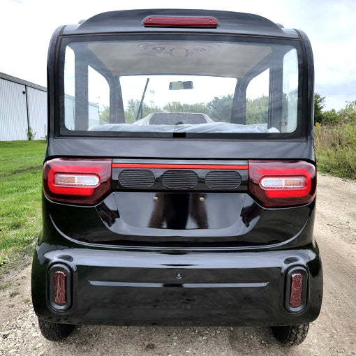 LE Coco Coupe Red Electric Golf Car Small LSV Low Speed Vehicle Golf Cart 4 Seater 60v Scooter Car - Black
