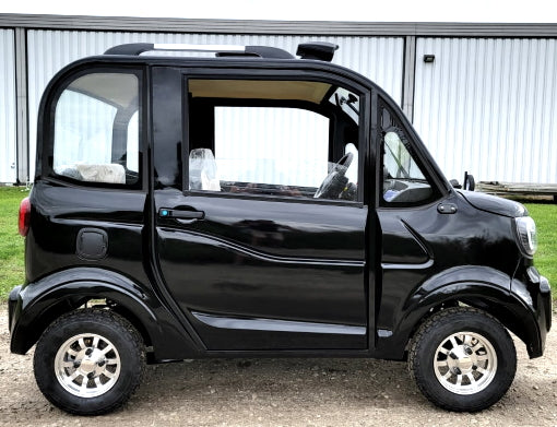 Electric Golf Car 4 Seater Small LSV Low Speed Vehicle Golf Cart 4 Seater 60v Coco Coupe Scooter Car - Black