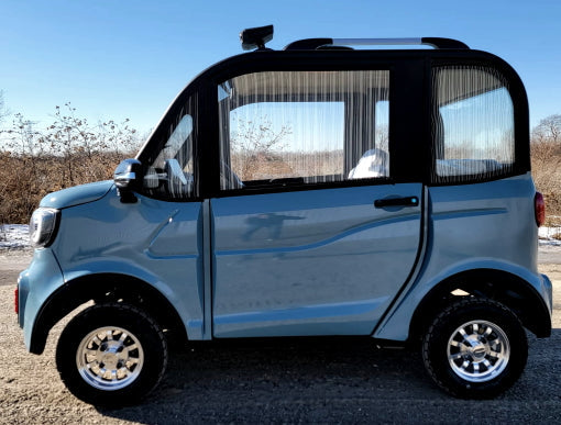 Electric Golf Car 4 Seater Small LSV Low Speed Vehicle Golf Cart 4 Seater 60v Coco Coupe Scooter Car With - Blue Gray