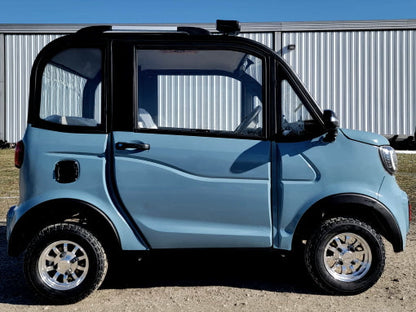 Electric Golf Car 4 Seater Small LSV Low Speed Vehicle Golf Cart 4 Seater 60v Coco Coupe Scooter Car With - Blue Gray