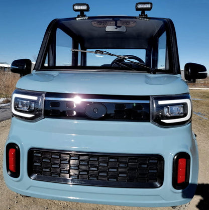 Electric Golf Car 4 Seater Small LSV Low Speed Vehicle Golf Cart 4 Seater 60v Coco Coupe Scooter Car With - Blue Gray