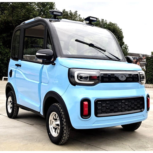 Electric Golf Car 4 Seater Small LSV Low Speed Vehicle Golf Cart 4 Seater 60v Coco Coupe Scooter Car - Light Blue