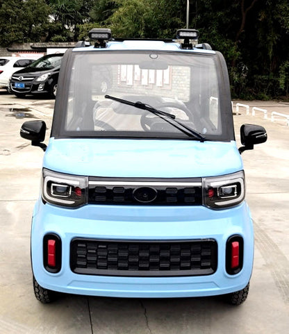 LE Coco Coupe Electric Golf Car Small LSV Low Speed Vehicle Golf Cart 4 Seater 60v Scooter Car - LIGHT BLUE