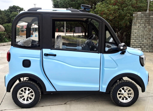 Electric Golf Car 4 Seater Small LSV Low Speed Vehicle Golf Cart 4 Seater 60v Coco Coupe Scooter Car - Light Blue