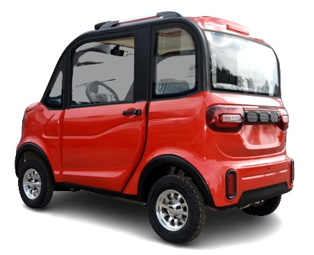 Four Passenger Electric Golf Car Small LSV Low Speed Vehicle Golf Cart 4 Seater 60v Coco Coupe Scooter Car - Red