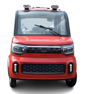 Four Passenger Red Electric Golf Car Small LSV Low Speed Vehicle Golf Cart 4 Seater 60v Coco Coupe Scooter Car With AC & Heat