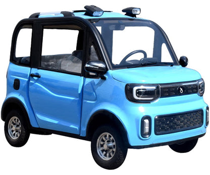 LE Coco Coupe Electric Golf Car Small LSV Low Speed Vehicle Golf Cart 4 Seater 60v Scooter Car - LIGHT BLUE